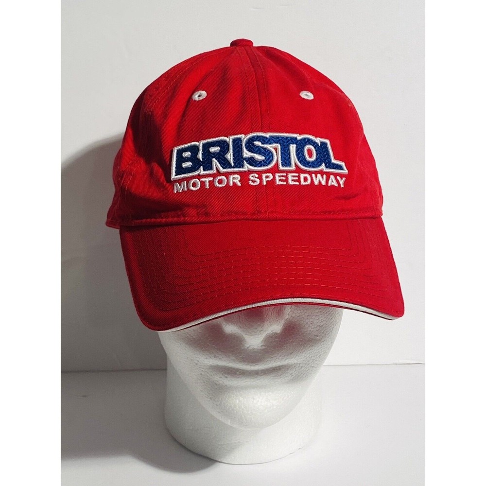 Bristol Motor Speedway Red Souvenir Hat Cap Retro Adjustable Embroidered SMI NH